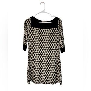 Gilli Black and Cream Patterned Dress XSmall (party, mini, occasion)